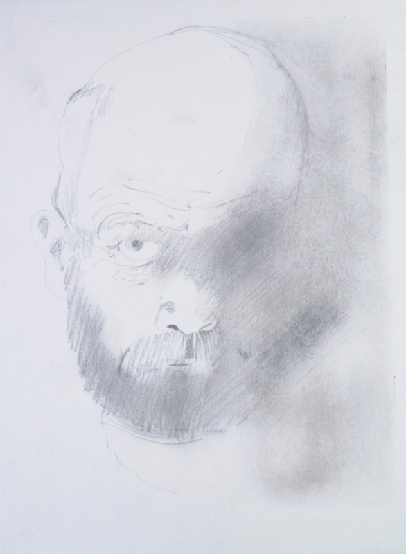 c.1990, pencil on paper, 25 x 19cm by Roger Cecil (1942–2015)